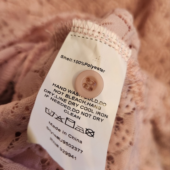 (L) Suzanne Betro Pink Multi Layer Tunic keyhole closure - Picture 9 of 9